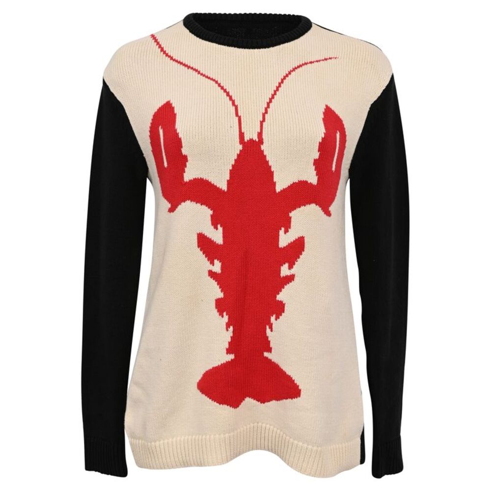 Tibi Lobster Knitted Sweater in Multicolor Cotton